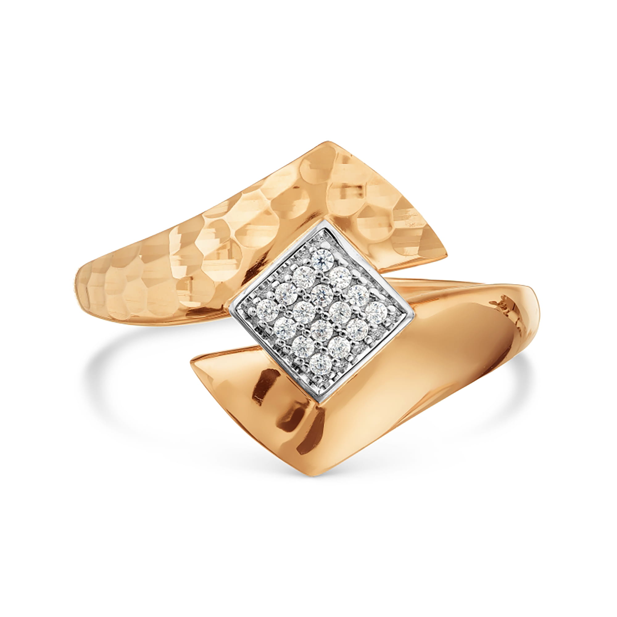 Кольцо из золота 585 пробы с фианитом KARATOV Т147618962 Золото 585 пр.