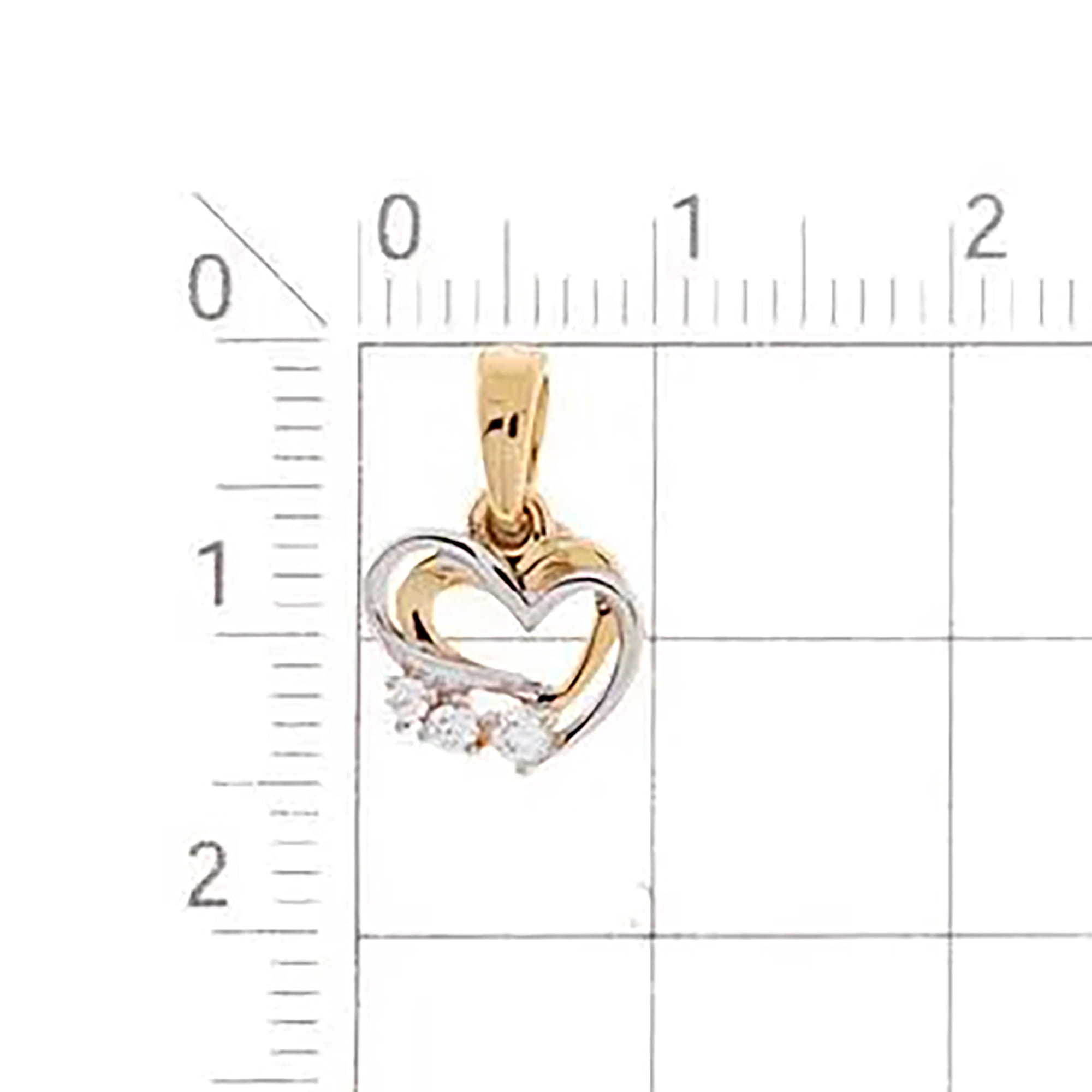 Кулон из золота 585 пробы с фианитом KARATOV Т142035166 