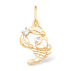 Кулон из золота 585 пробы с фианитом EFREMOV П13219918