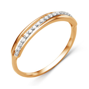 Кольцо из золота 585 пробы с фианитом DINASTIA 000571-1102