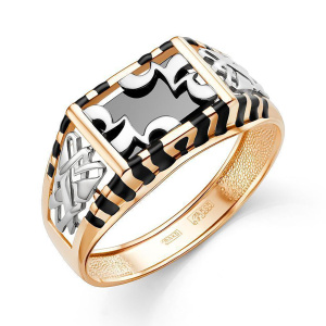 Печатка из золота 585 пробы с ониксом КАРАВАЕВСКАЯ ЮВЕЛИРНАЯ ФАБРИКА 31-0291