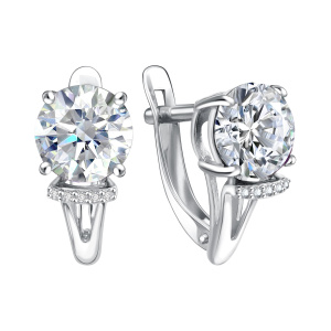 Серьги из серебра 925 пробы с фианитом TALANT 10-72-0001-24084