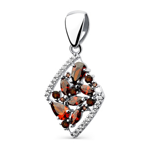 Кулон из серебра 925 пробы с гранатом АЛМАЗ-ХОЛДИНГ 398703G391л