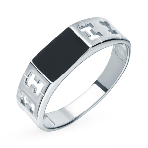 Кольцо из серебра 925 пробы с эмалью EFREMOV 1100410227