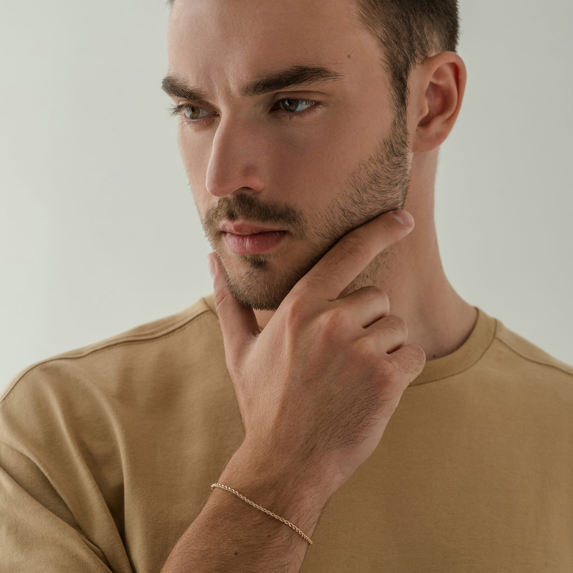 Браслет из золота 585 пробы KRASTSVETMET НБ 12-099 d.0.40 Золото 585 пр.