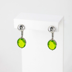 Серьги из серебра 925 пробы с хризолитом EFREMOV 1215014350-509