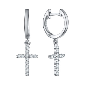 Серьги из серебра 925 пробы с фианитом TALANT 11-72-0001-12486
