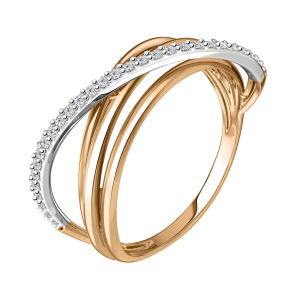 Кольцо из золота 585 пробы с фианитом SANIS 01-118661