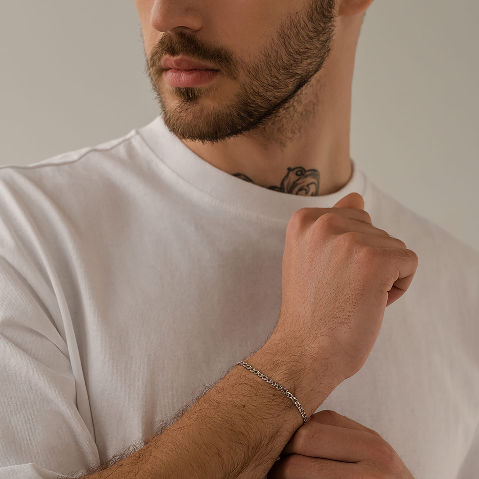 Браслет из серебра 925 пробы KRASTSVETMET НБ 22-076Ю-3 d.0.60 Серебро 925 пр.