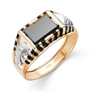 Печатка из золота 585 пробы с ониксом КАРАВАЕВСКАЯ ЮВЕЛИРНАЯ ФАБРИКА 31-0300