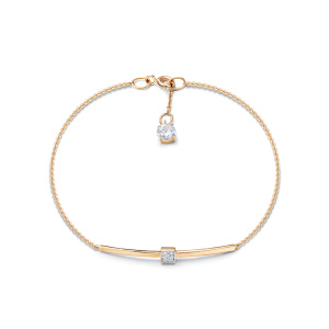 Браслет из золота 585 пробы с фианитом DEL'TA 7706134