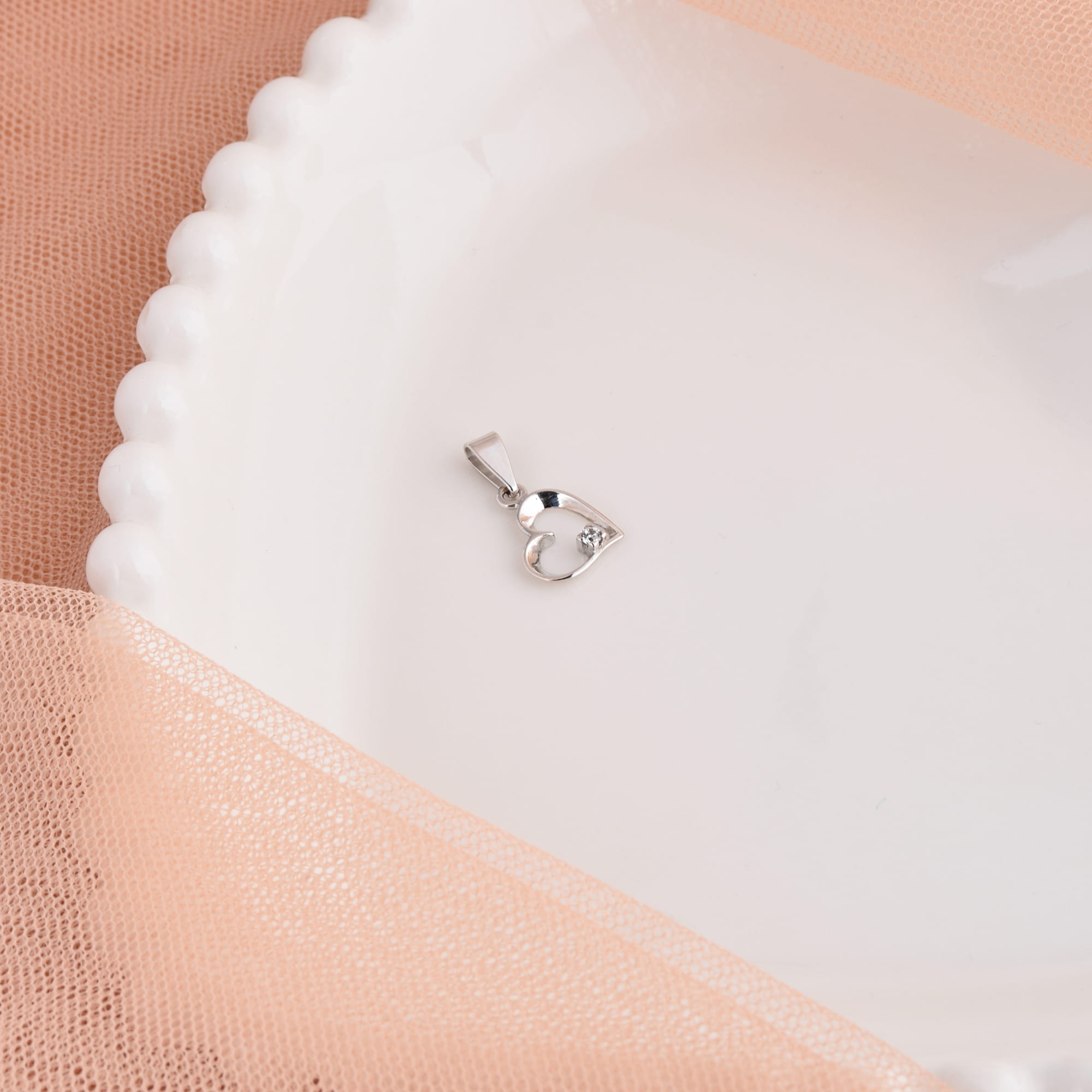 Кулон из серебра 925 пробы с фианитом АЛЬФА-КАРАТ 2131605/9 Серебро 925 пр.