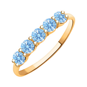 Кольцо из золота 585 пробы с фианитом ATOLL 10728sw2