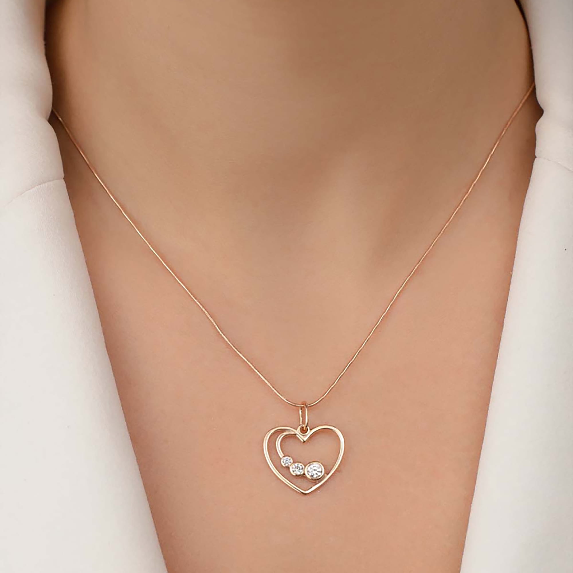 Кулон из золота 585 пробы с фианитом ATOLL 50102 Золото 585 пр.