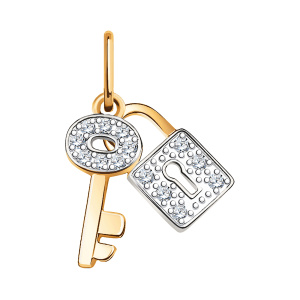 Кулон из золота 585 пробы с фианитом ATOLL 50098