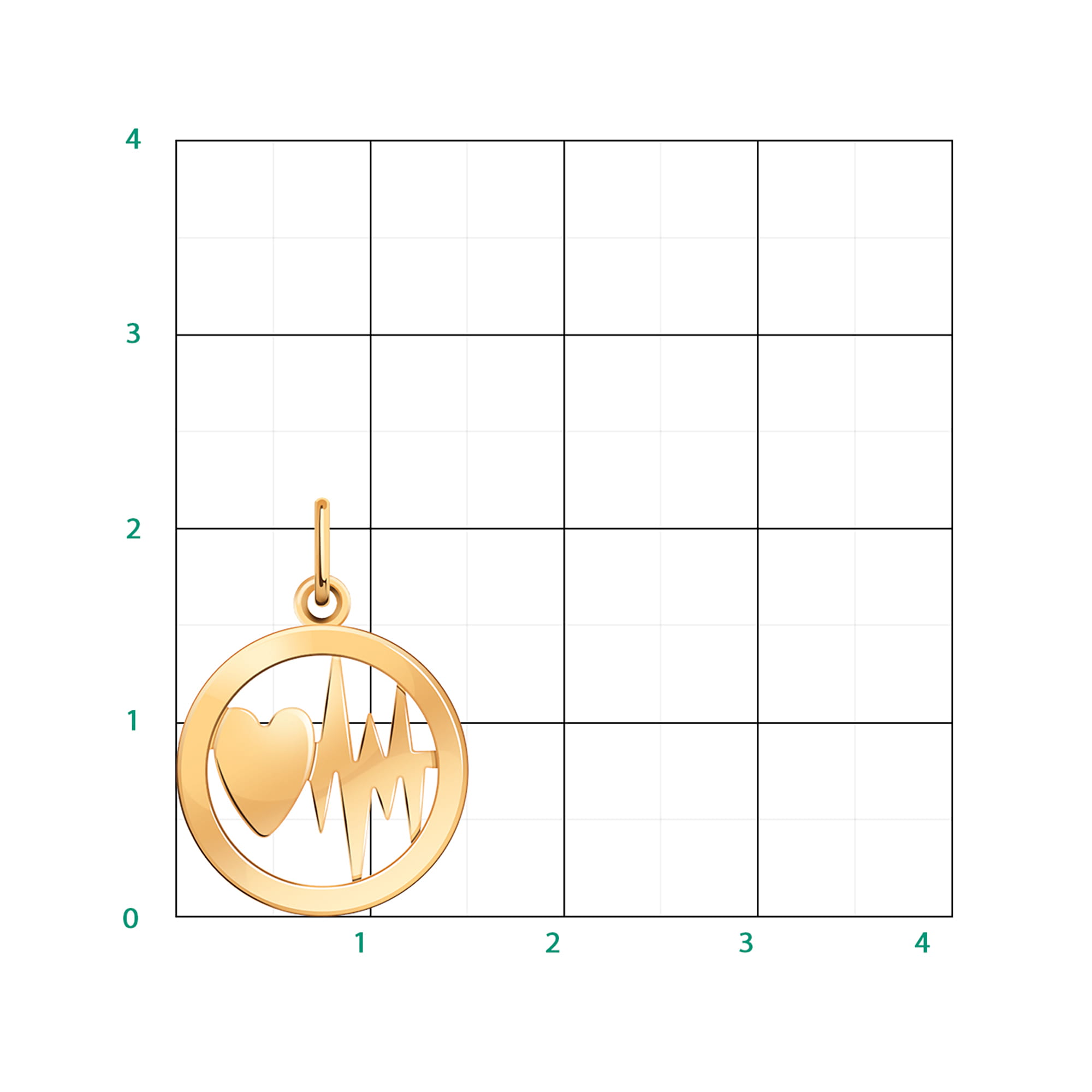 Кулон из золота 585 пробы ATOLL 50217 