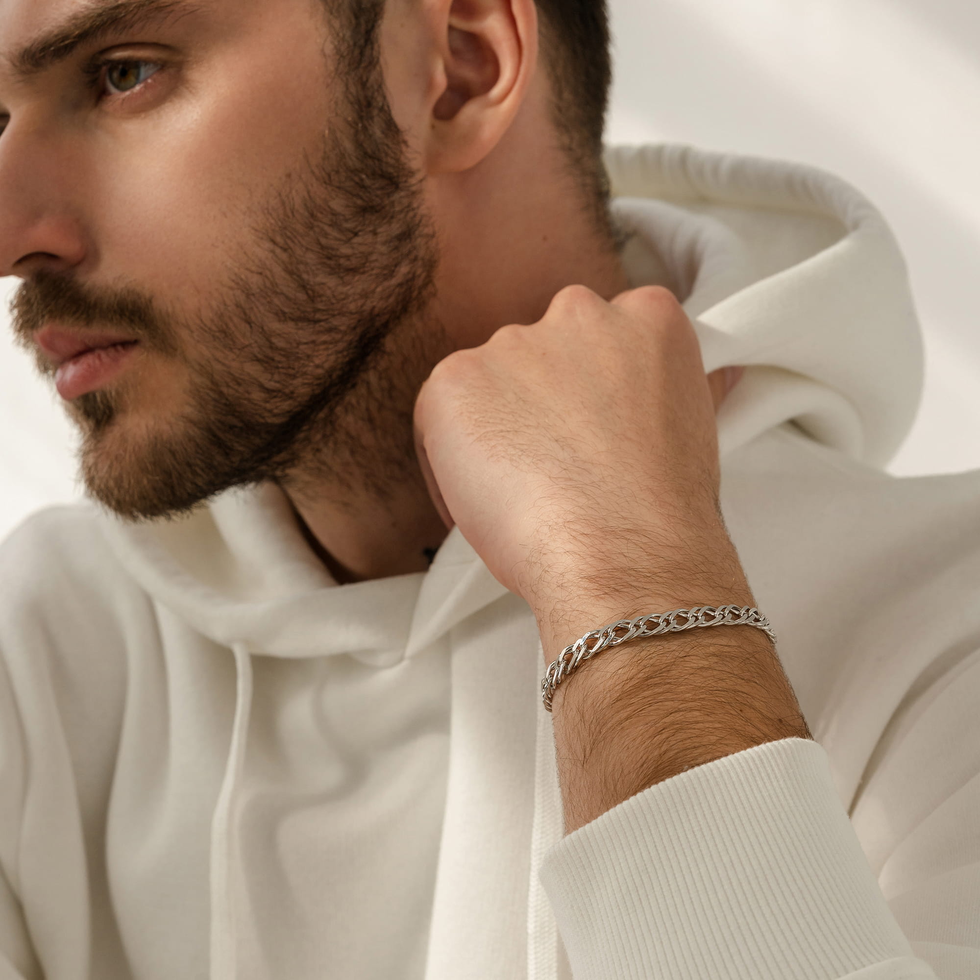 Браслет из серебра 925 пробы KRASTSVETMET НБ 22-076Ю-3 d.1.20 Серебро 925 пр.