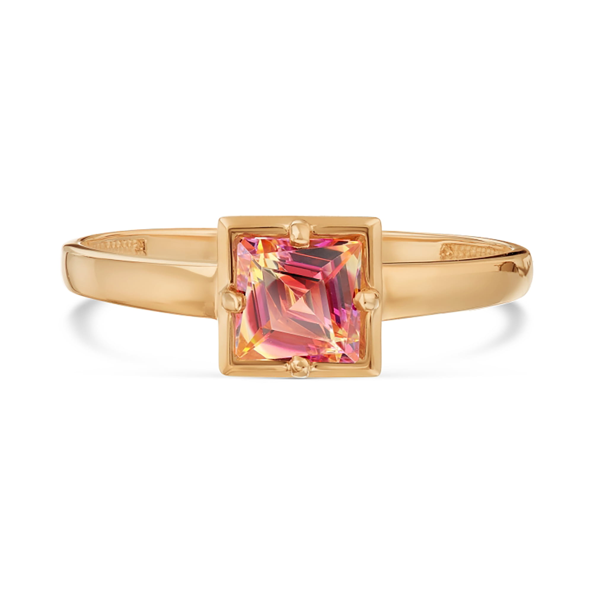 Кольцо из золота 585 пробы с ситаллом KARATOV Т10201А407-01 