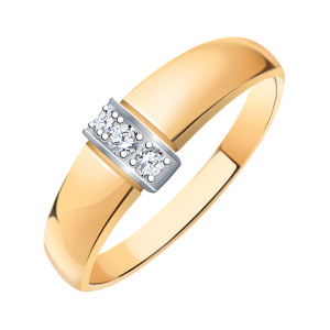 Кольцо из золота 585 пробы с фианитом ATOLL 10903