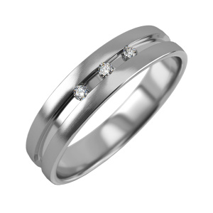 Кольцо из золота 585 пробы с бриллиантом GRAF КОЛЬЦОВ 43-3бр/б