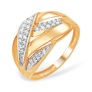 Кольцо из золота 585 пробы с фианитом EFREMOV К13219265