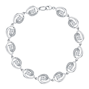 Браслет из серебра 925 пробы с фианитом EFREMOV 1410011184-3