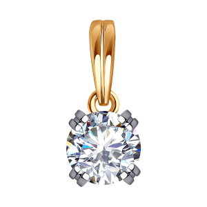 Кулон из золота 585 пробы с фианитом SOKOLOV 51-130-01841-1