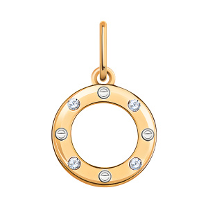 Кулон из золота 585 пробы с фианитом ATOLL 50097