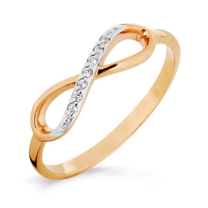 Кольцо из золота 585 пробы с фианитом KARATOV Т142016352