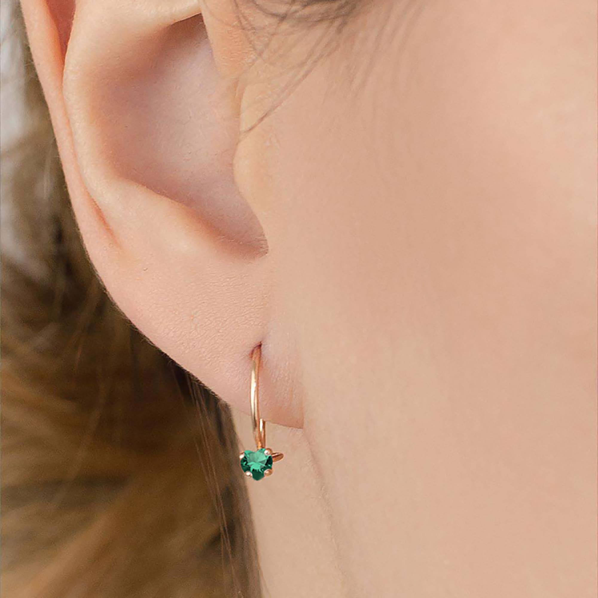 Серьги из золота 585 пробы с фианитом ATOLL 2827с2 Золото 585 пр.