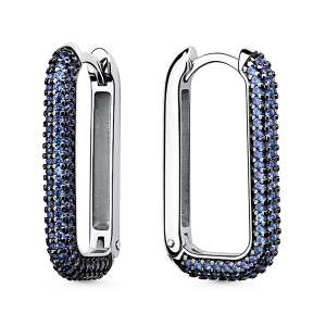 Серьги из серебра 925 пробы с сапфиром АЛМАЗ-ХОЛДИНГ 354701D655л-7-1