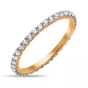 Кольцо из золота 585 пробы с фианитом SANIS 01-114827