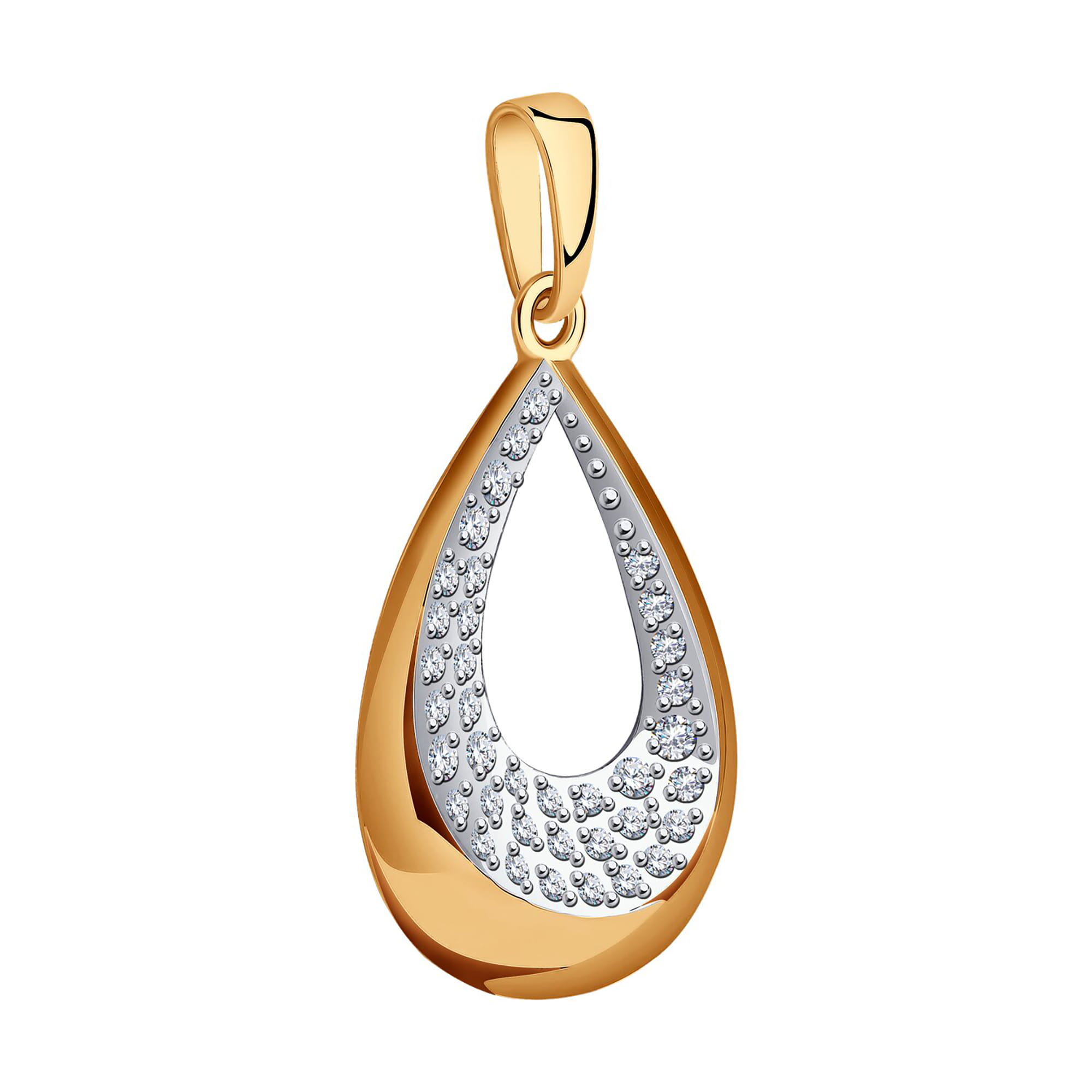 Кулон из золота 585 пробы с фианитом SOKOLOV 036451 Золото 585 пр.