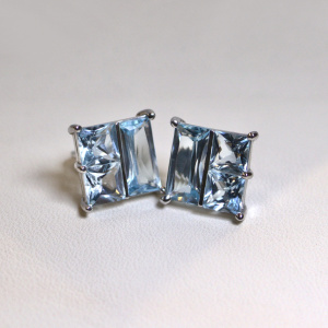Серьги из серебра 925 пробы с топазом ATMA 02-13-0091-3