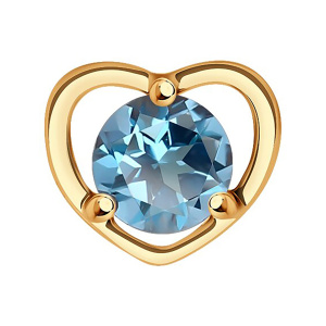 Кулон из золота 585 пробы с топазом SOKOLOV 732881