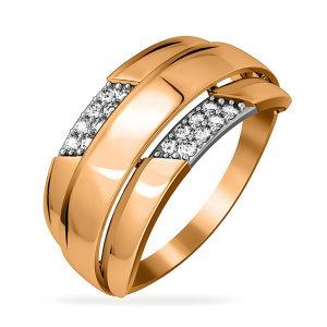 Кольцо из золота 585 пробы с фианитом SANIS 08-116568