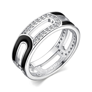 Кольцо из серебра 925 пробы с фианитом АЛЬКОР 01-3900/0ЭМ3-00