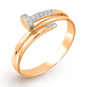 Кольцо из золота 585 пробы с фианитом KARATOV Т142017343