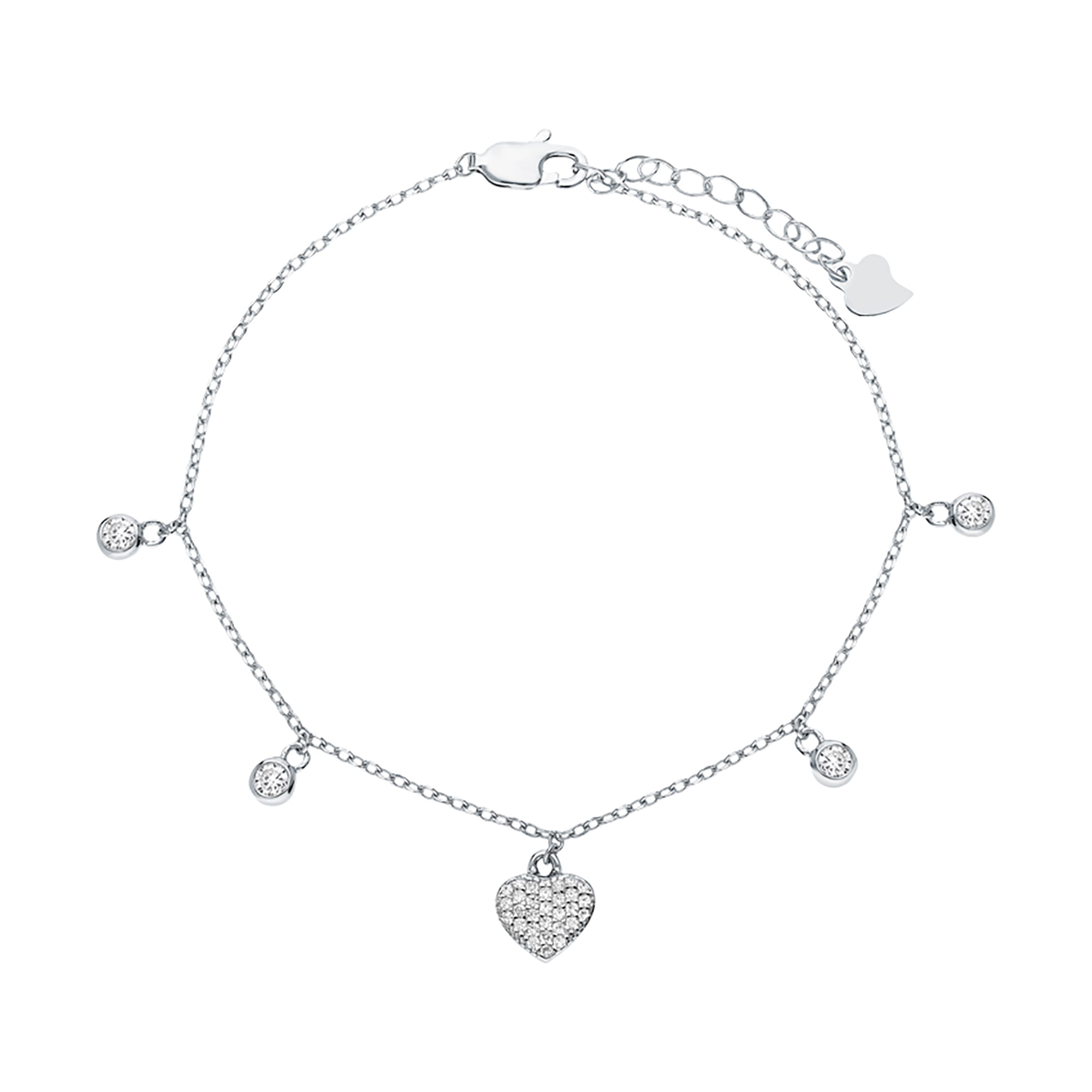 Браслет из серебра 925 пробы с фианитом JUVEDEL ПР-3771 Серебро 925 пр.