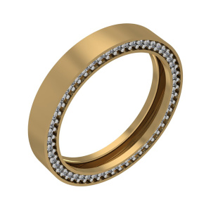 Кольцо из золота 585 пробы с фианитом SANIS 01-119054