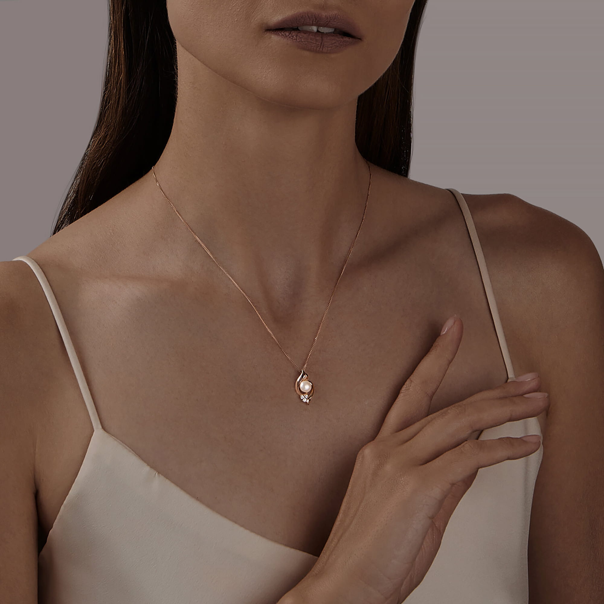 Кулон из золота 585 пробы с жемчугом SOKOLOV 793028 Золото 585 пр.