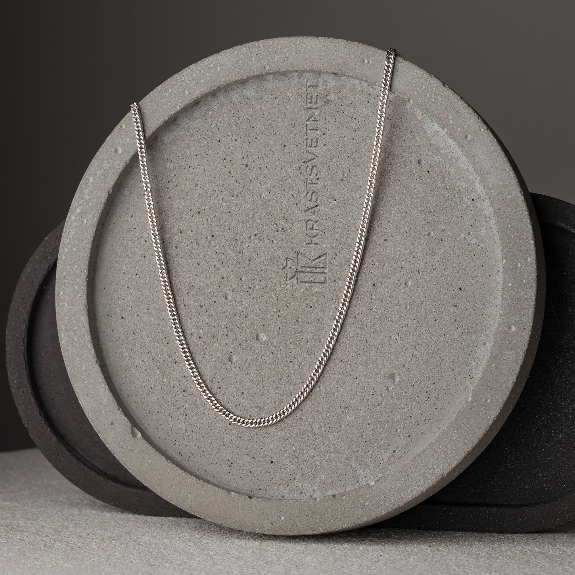 Цепь из серебра 925 пробы KRASTSVETMET НЦ 22-023Ю-3 d.0,50 