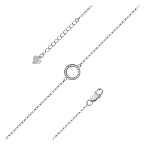 Браслет из серебра 925 пробы с фианитом JUVEDEL ПР-974