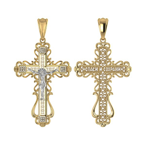 Крест из золота 585 пробы SANIS 01-408398