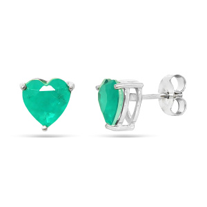 Серьги из серебра 925 пробы с турмалином EVORA 645419