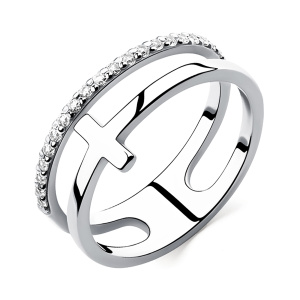 Кольцо из серебра 925 пробы с фианитом АЛМАЗ-ХОЛДИНГ 320700D258л
