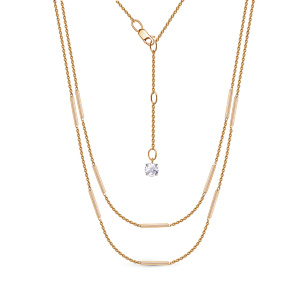 Колье из золота 585 пробы с фианитом DEL'TA 0705416