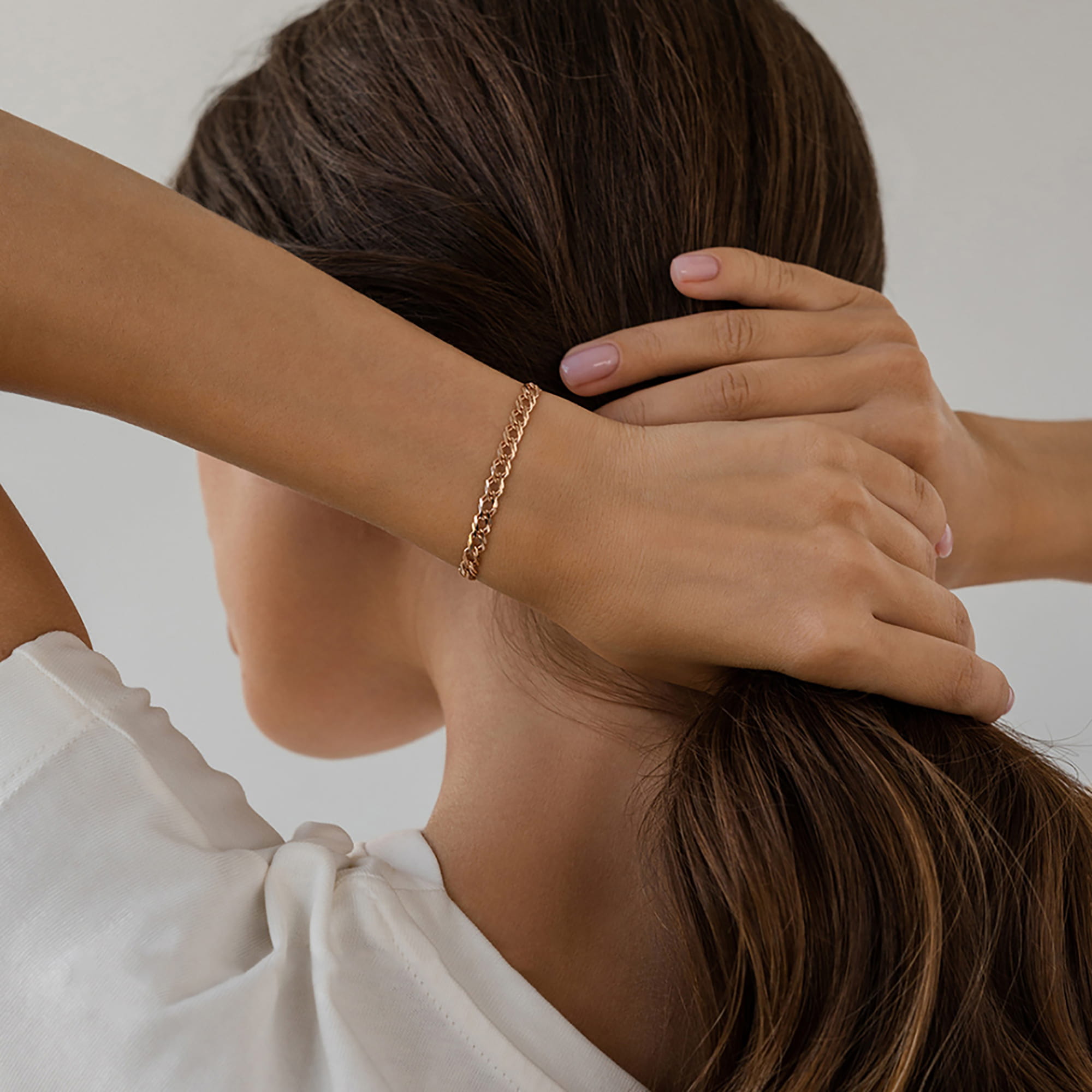 Браслет из золота 585 пробы KRASTSVETMET НБ 12-076ПГ d.0.70 Золото 585 пр.