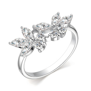 Кольцо из серебра 925 пробы с фианитом АЛЬКОР 01-3341/00КЦ-00
