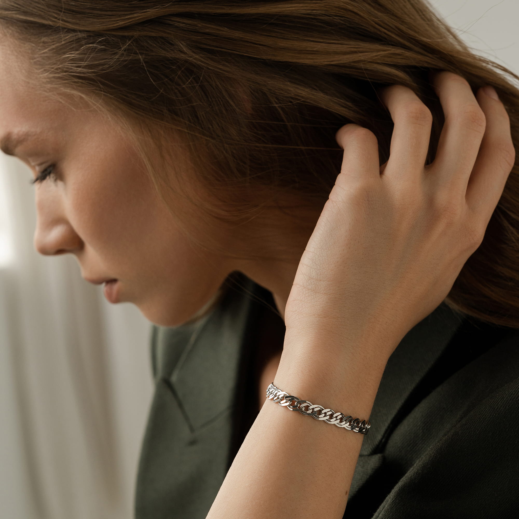 Браслет из серебра 925 пробы KRASTSVETMET НБ 22-200Ю-3 d.1.00 Серебро 925 пр.